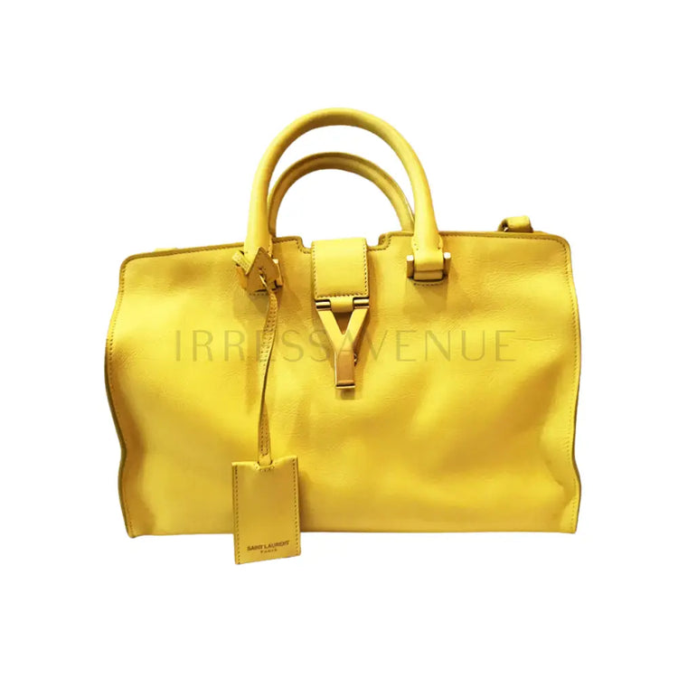 Yves Saint Laurent Small Cabas Yellow Ghw 2013 Crossbody Bag