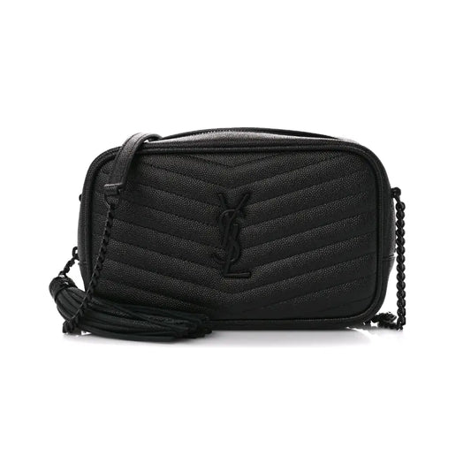 Yves Saint Laurent Tracola All Black Crossbody Bag