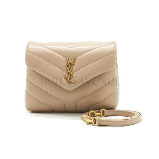 Yvest Saint Laurent Loulou Toy Dark Beige Ghw Crossbody Bag